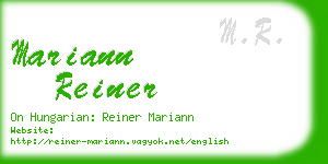 mariann reiner business card